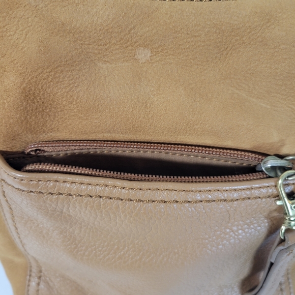 Small Stone Mountain Leather Shoulder bag Multiple zippered pockets - Picture 7 of 14